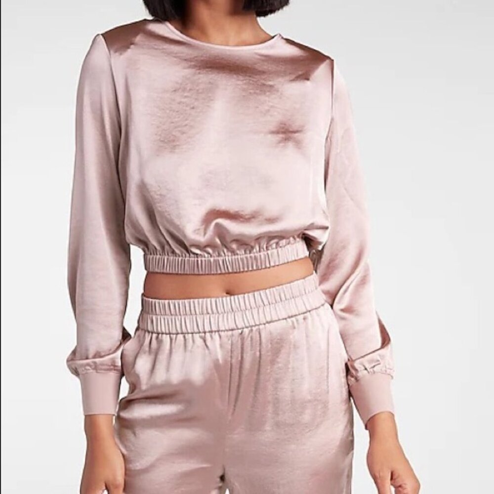 Limited Express Satin Top and Pants Suit L